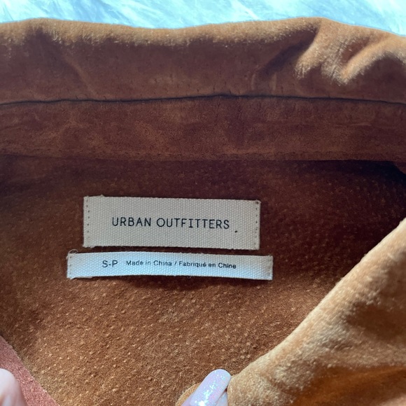 Urban Outfitters Suede Gas Jacket Tan Size Small - Picture 2 of 7